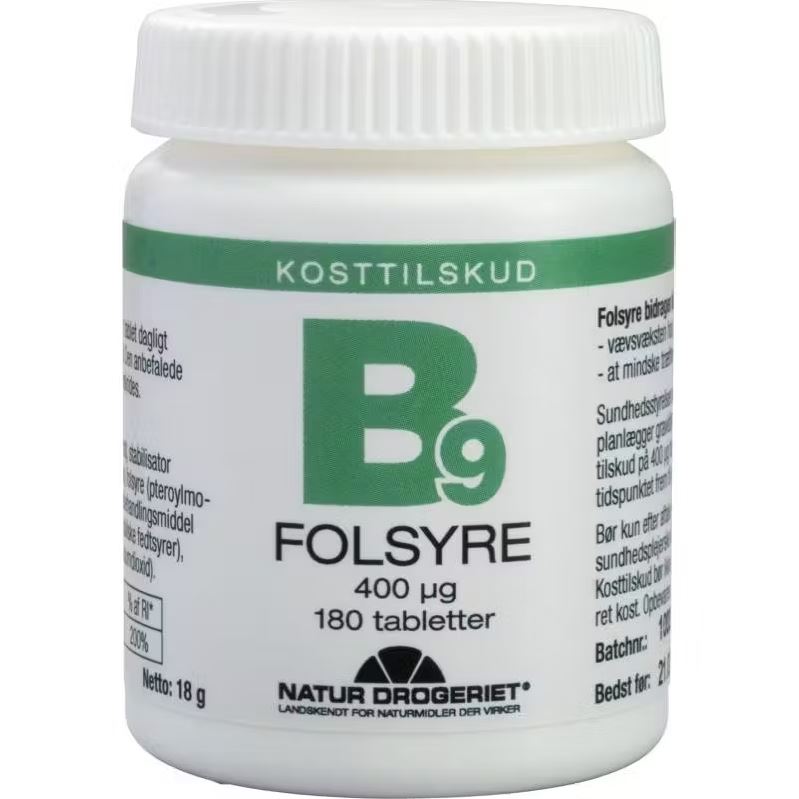 Natur Drogeriet Folsyra 400 μg 180 st.