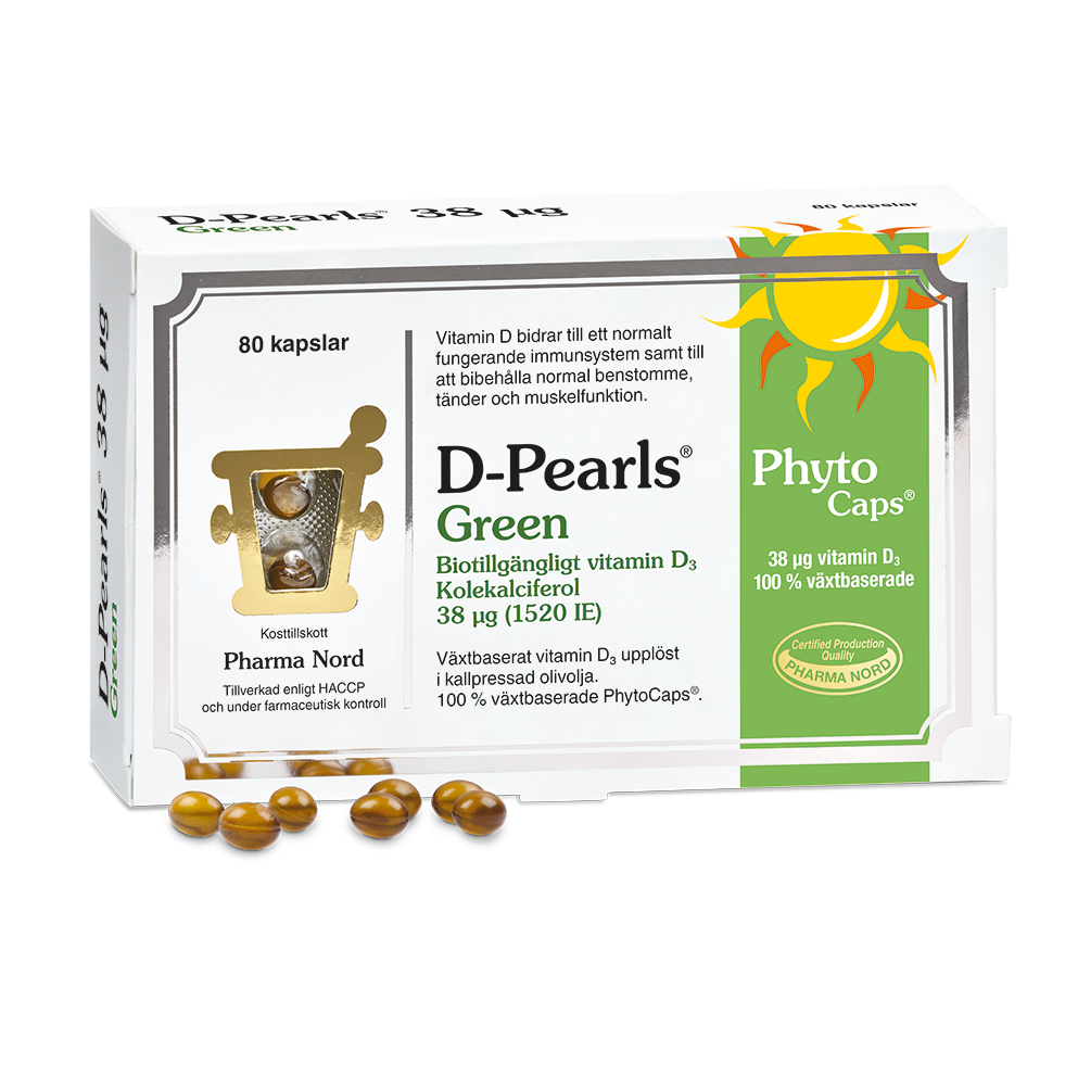 Pharma Nord D-Pearls Green 38 µg 80 kapslar