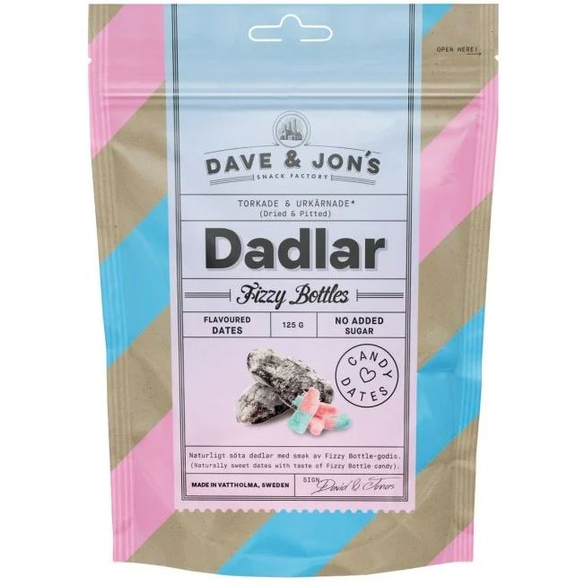 Dave & Jon's Dadlar Fizzy Bottles 125 g
