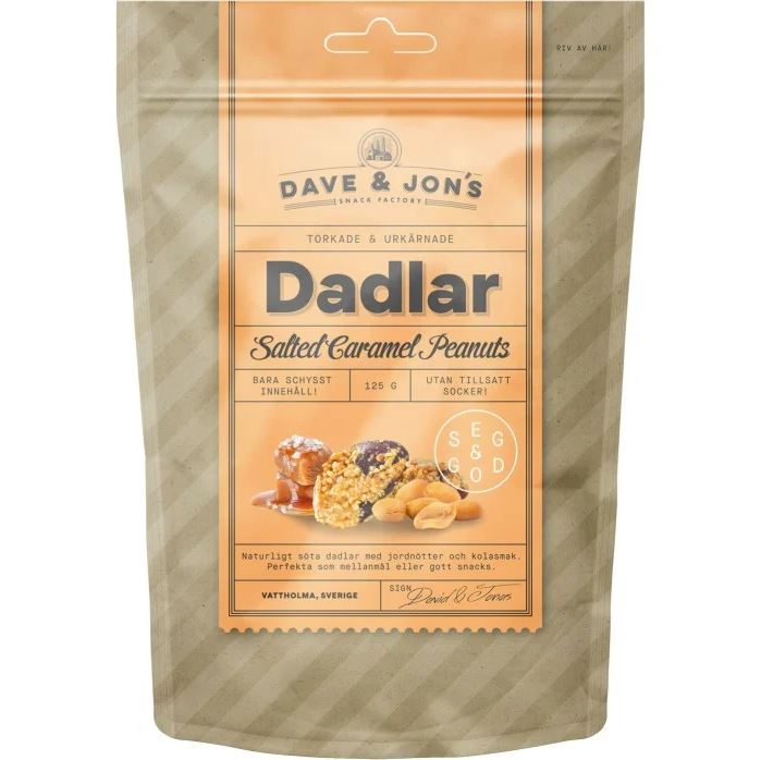 Dave & Jon's Dadlar Salty Caramel Peanut 125 g