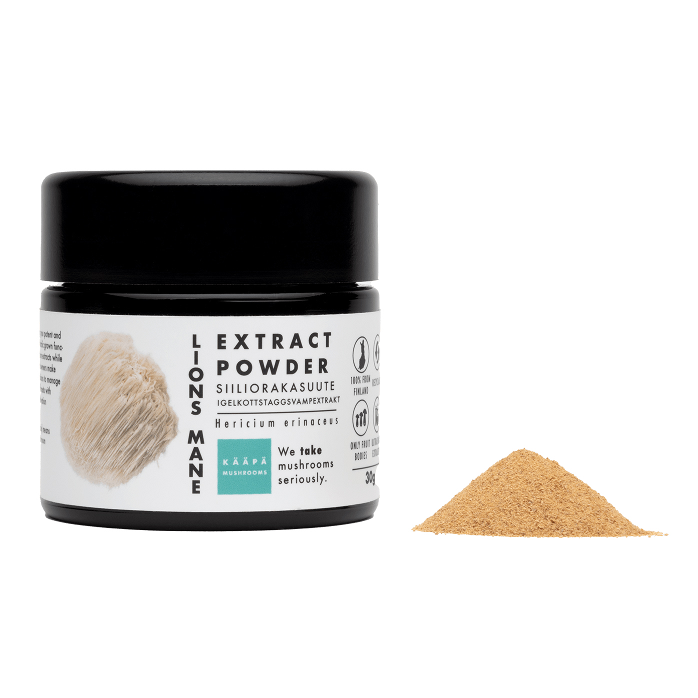 KÄÄPÄ Mushrooms Lion's Mane Extract Powder 30g