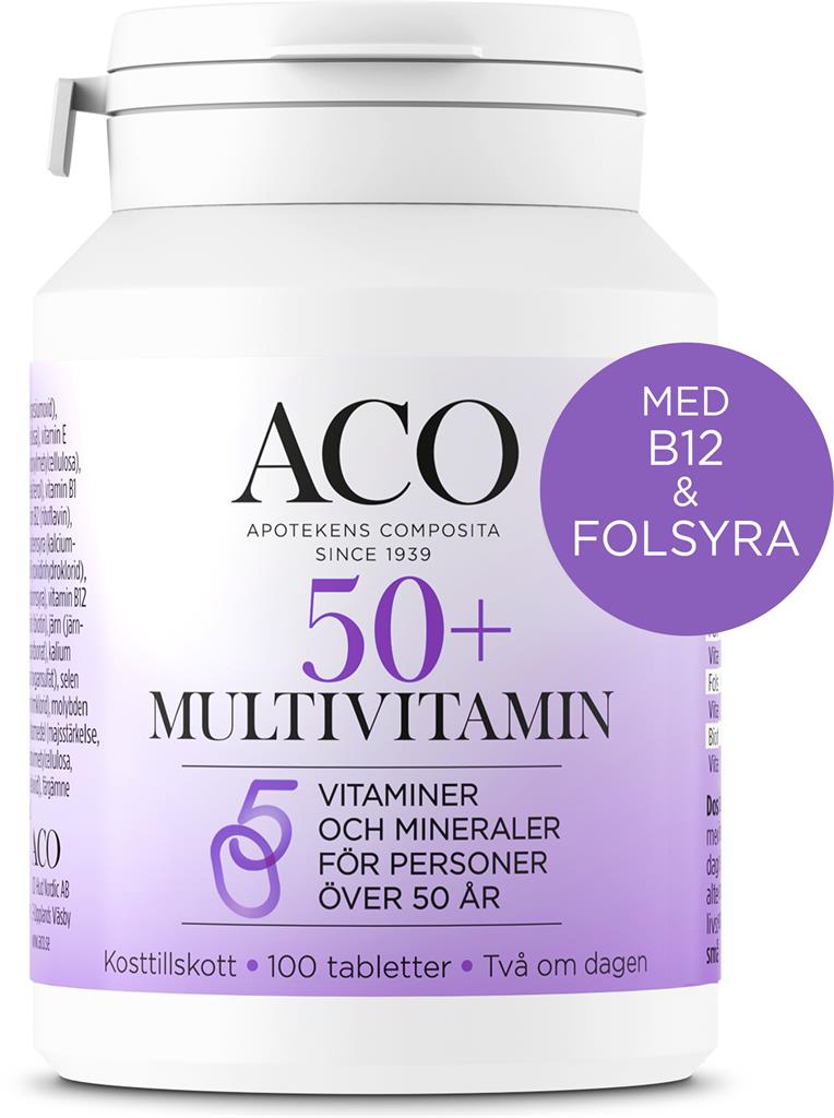 Aco 50+ Multivitamin, 100 st