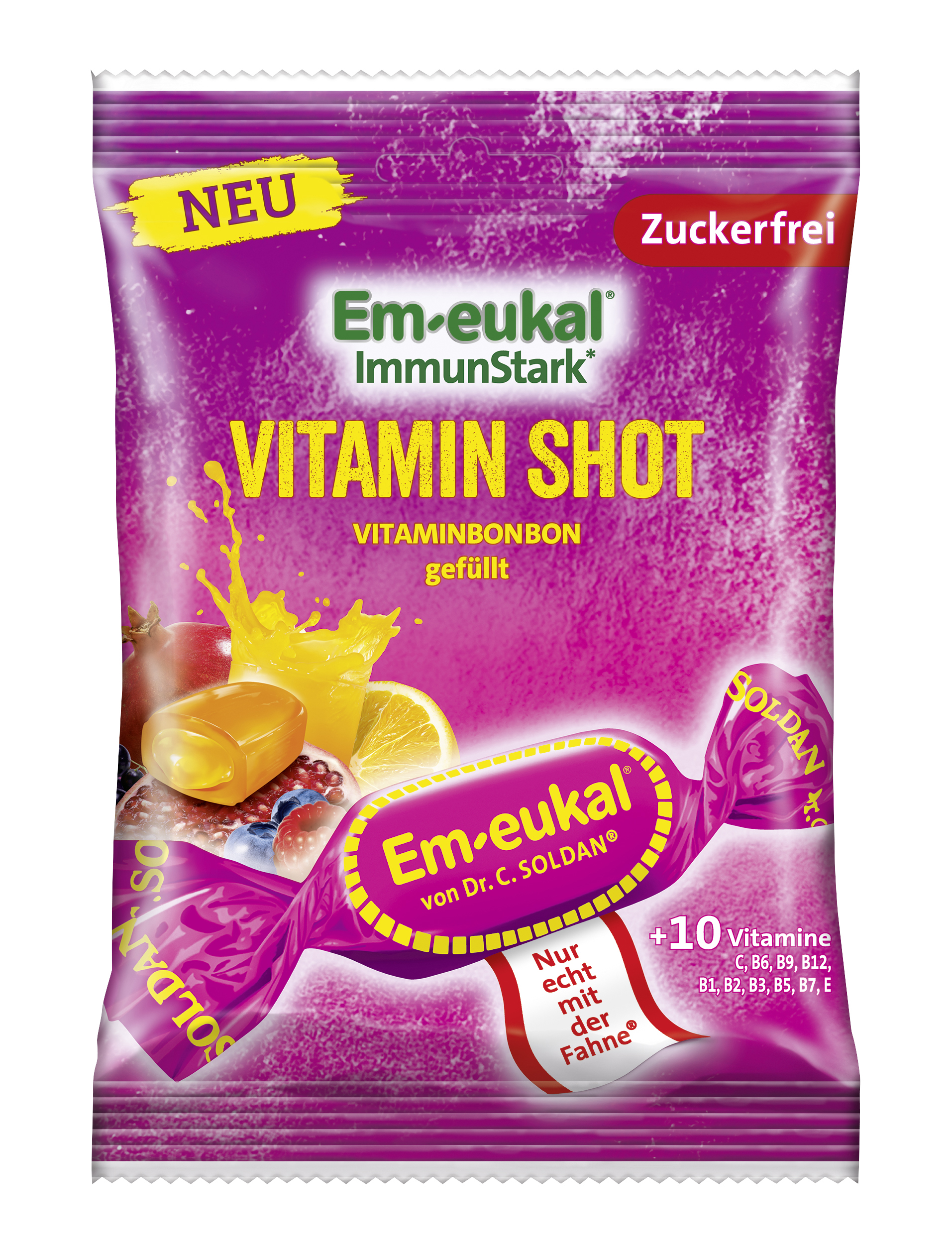Em-eukal Sockerfri Halstablett Vitamin Shot 75g