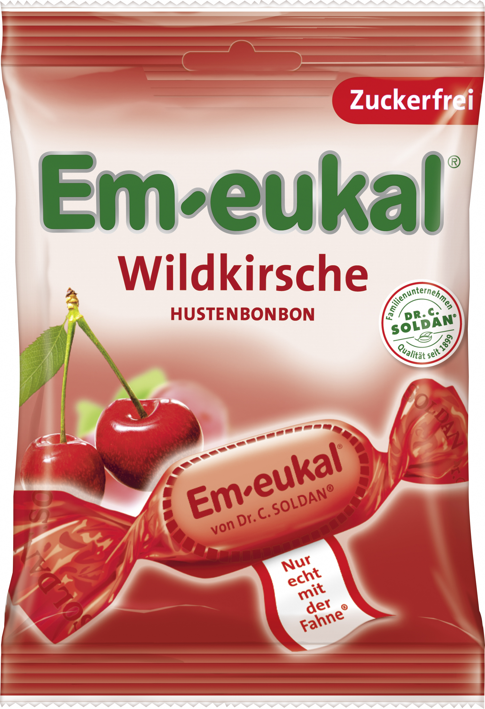 Em-eukal Sockerfri Halstablett Vildkörsbär 75g