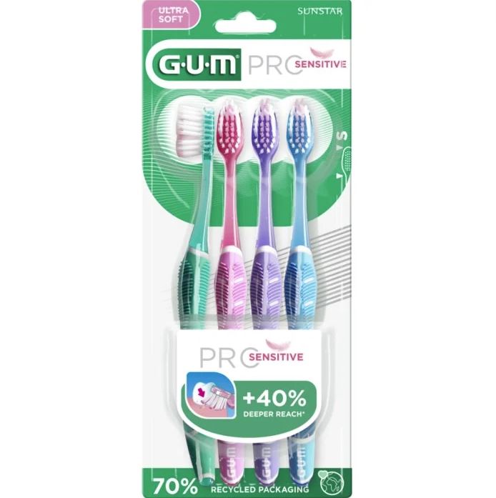 GUM Pro Sensitive Ultra Soft tandborste 4 st