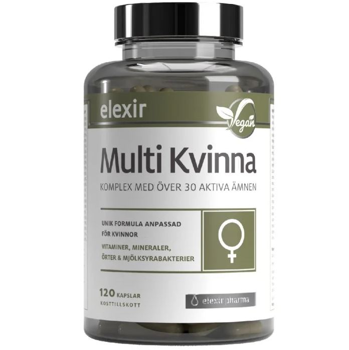 Elexir Multi Kvinna Vegan 120 kapslar