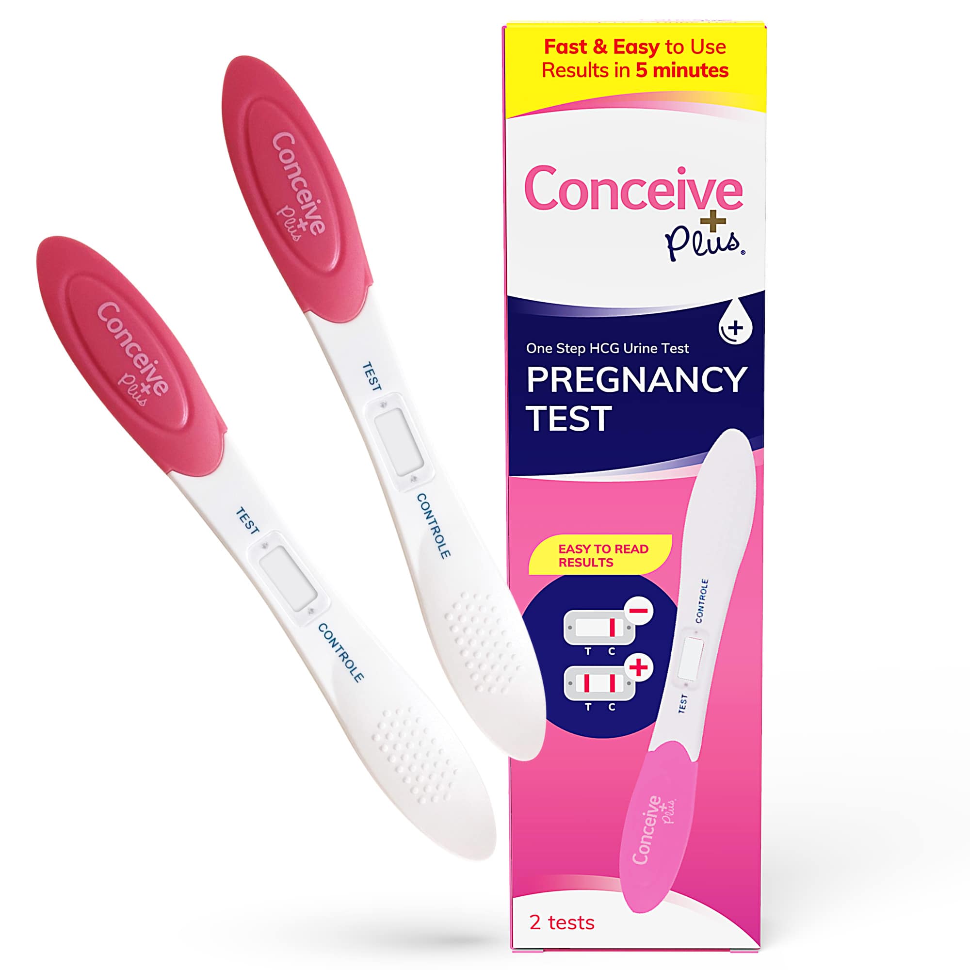 Sasmar Conceive plus Snabbt & Tidigt Graviditetstest 2-pack