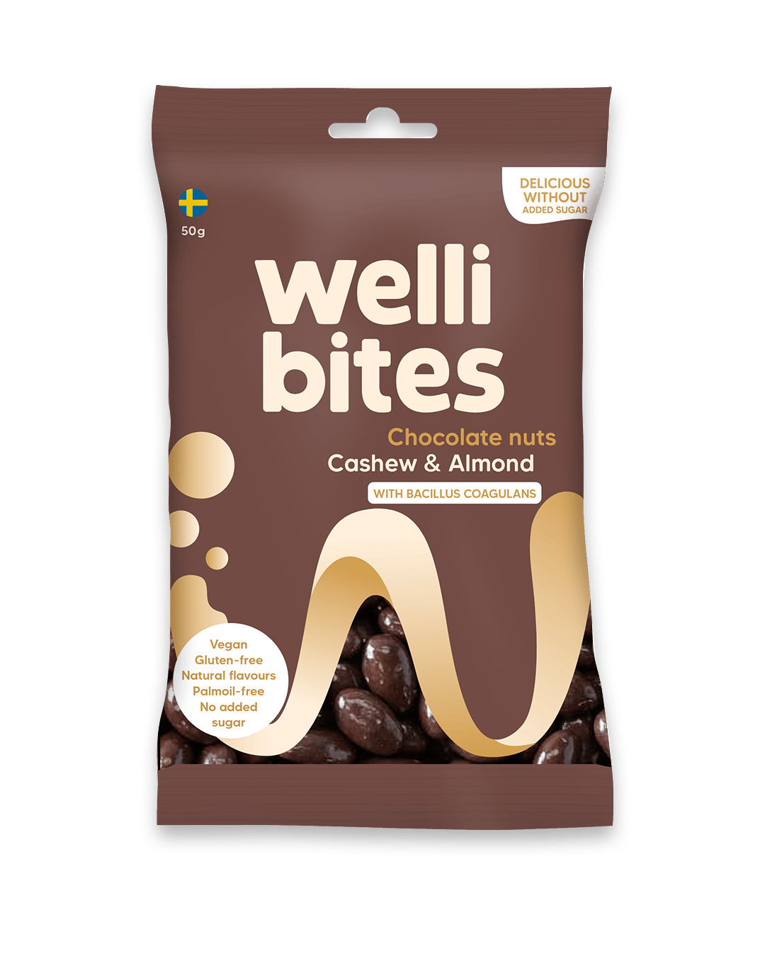 Wellibites Chocolate Nuts Cashew & Almonds 50g