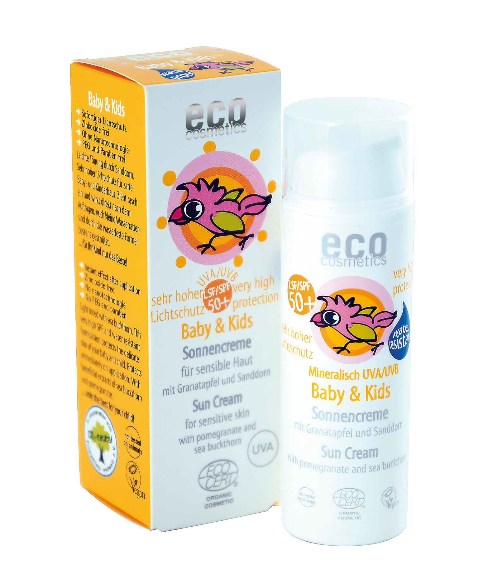 Eco Cosmetics Baby/kids Solkräm 50+ 50ml EKO