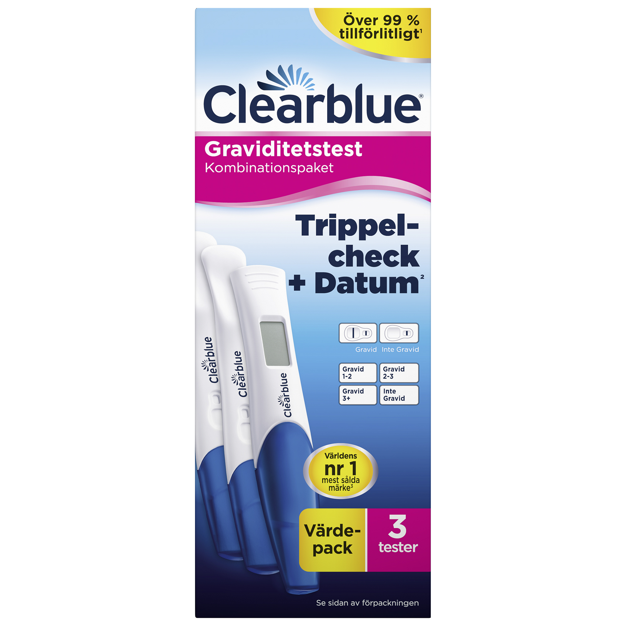 Clearblue Ultra Early Graviditetstest Kombo - 3-pack