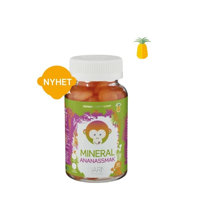 Monkids Vitamin + Mineral Barn Ananas 60 tuggtabletter