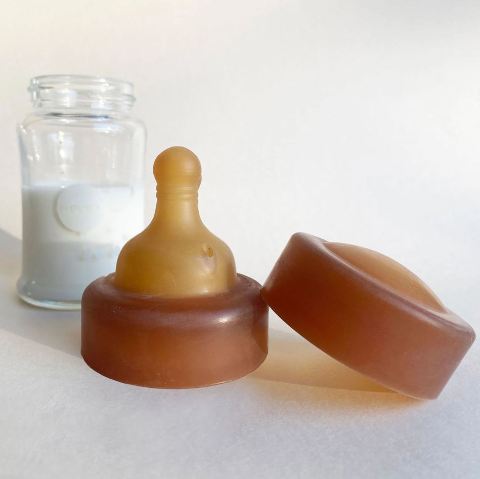 Hevea Dinapp Wide Neck i Naturgummi, Medium Flow 3-24 mån