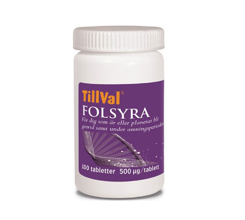 Tillval Folsyra 100 tabletter