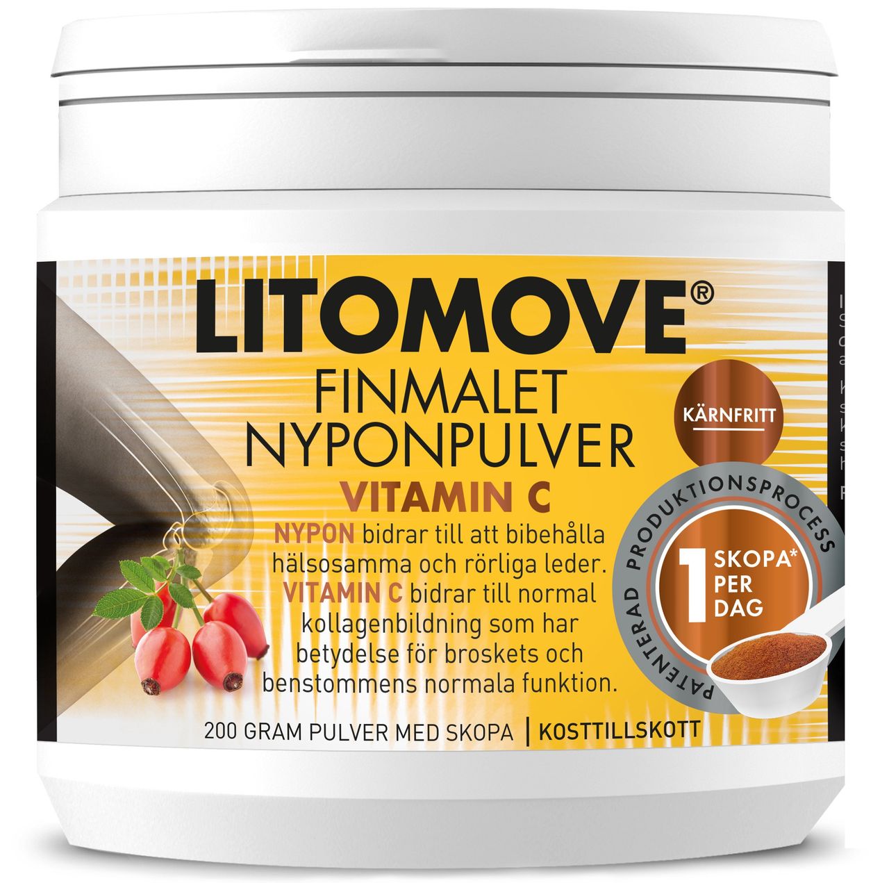 Litomove Nyponpulver Vitamin C 200 g