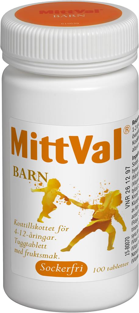 MittVal Barn 100 tuggtabletter