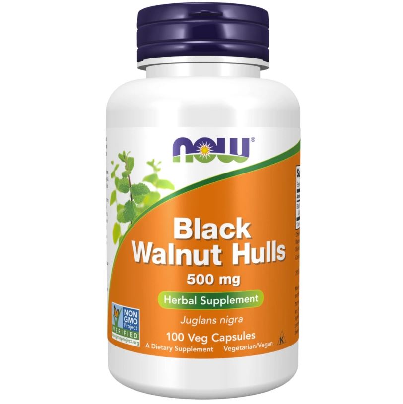 NOW Black Walnut Hulls 500 mg 100 kapslar