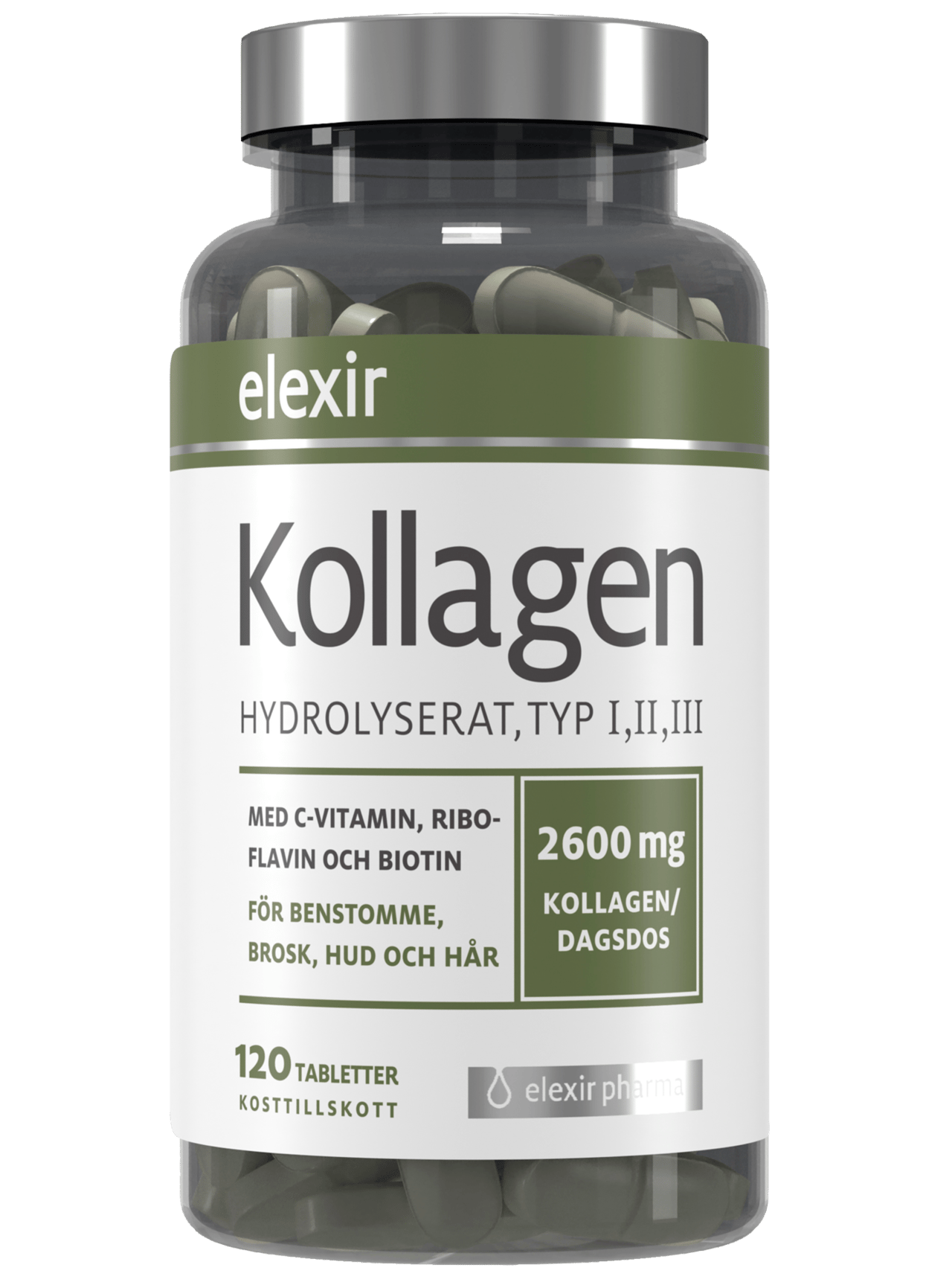 Elexir Kollagen hydrolyserat 120 tabletter