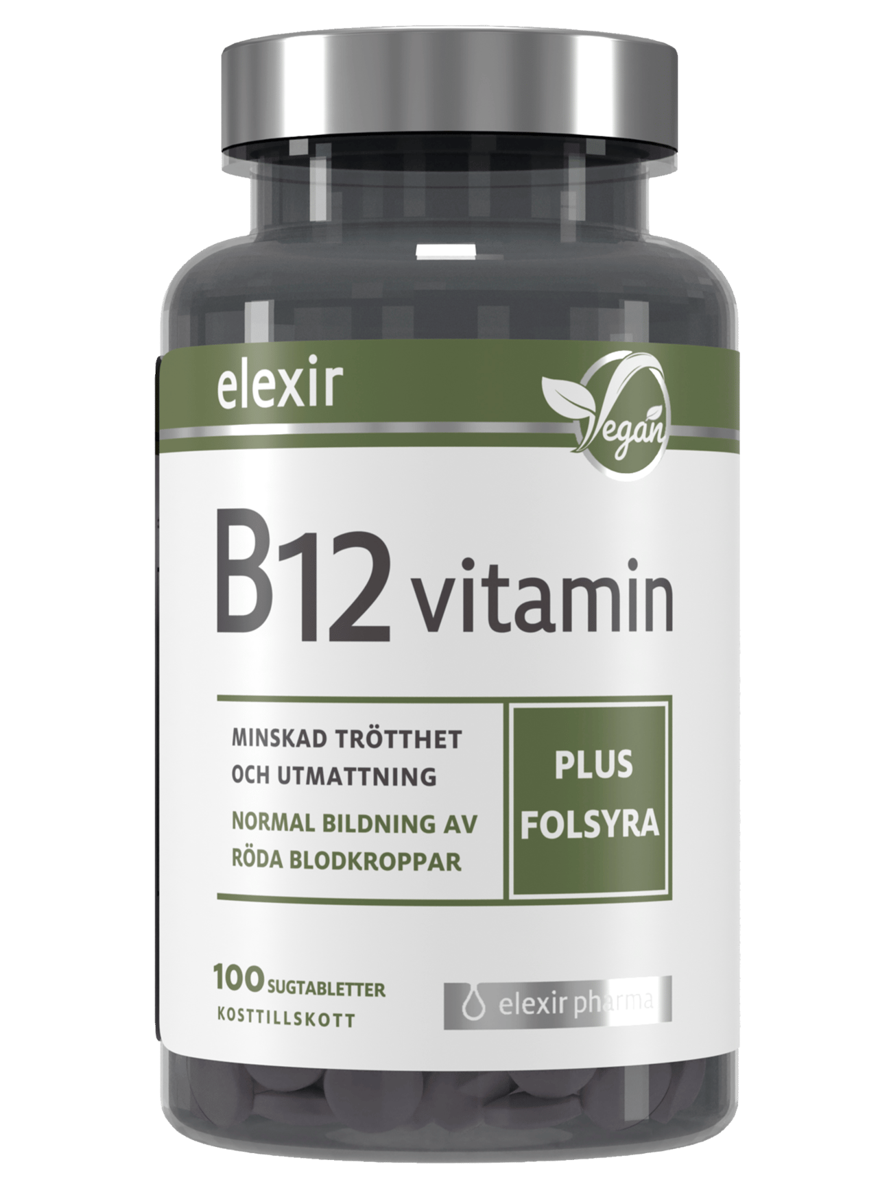 Elexir Vitamin B-12 Vegan 100 tabletter