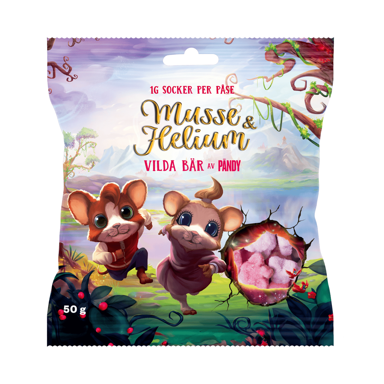 Pändy Musse & Helium Vilda Bär, 50 g