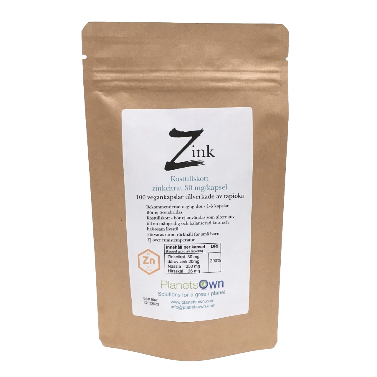 PlanetsOwn Zink kapslar 100st