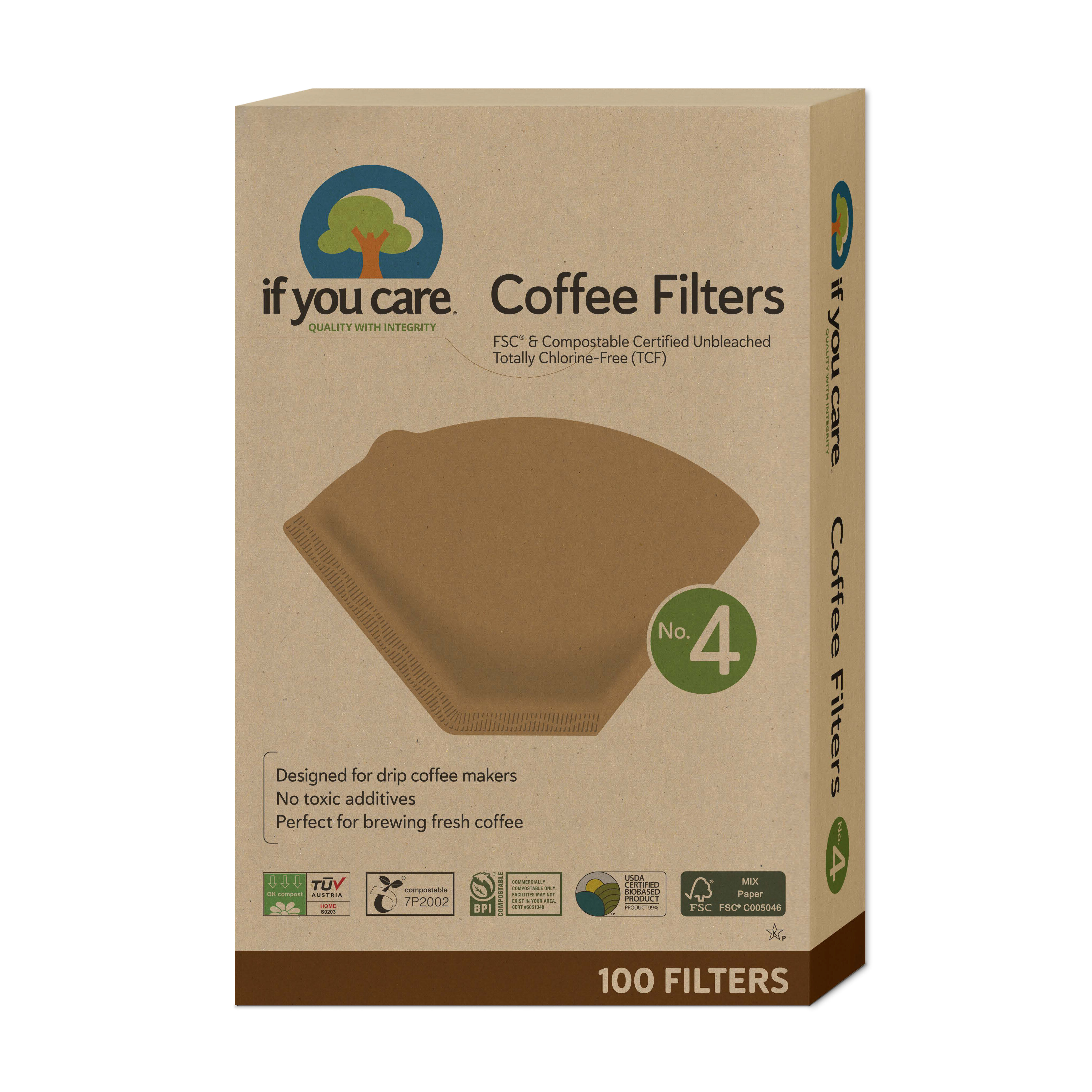 If You Care Kaffefilter No. 4 100 st