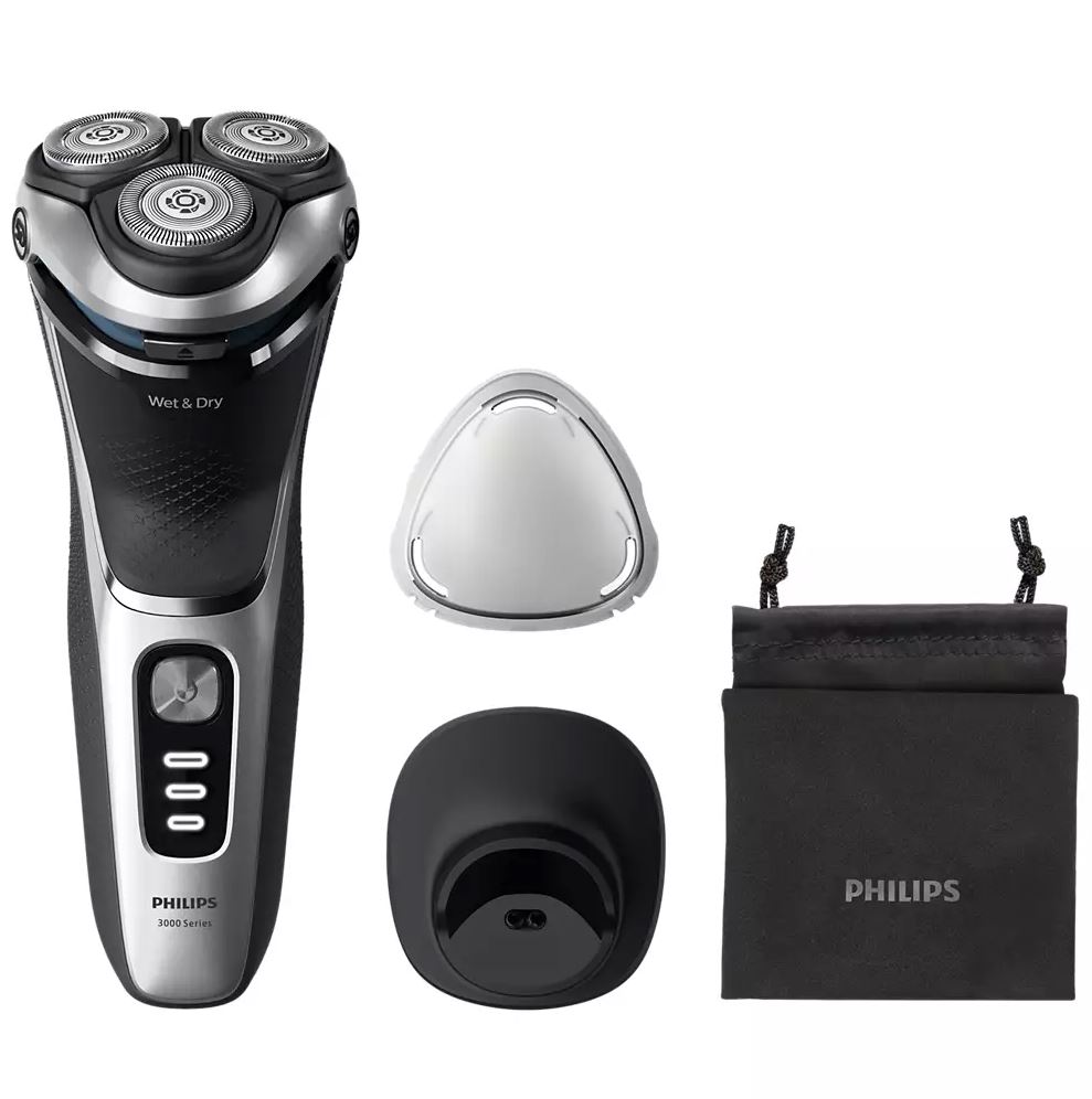 Philips Shaver 3000 Series Elektrisk rakapparat för våt- och torrakning S3341/13