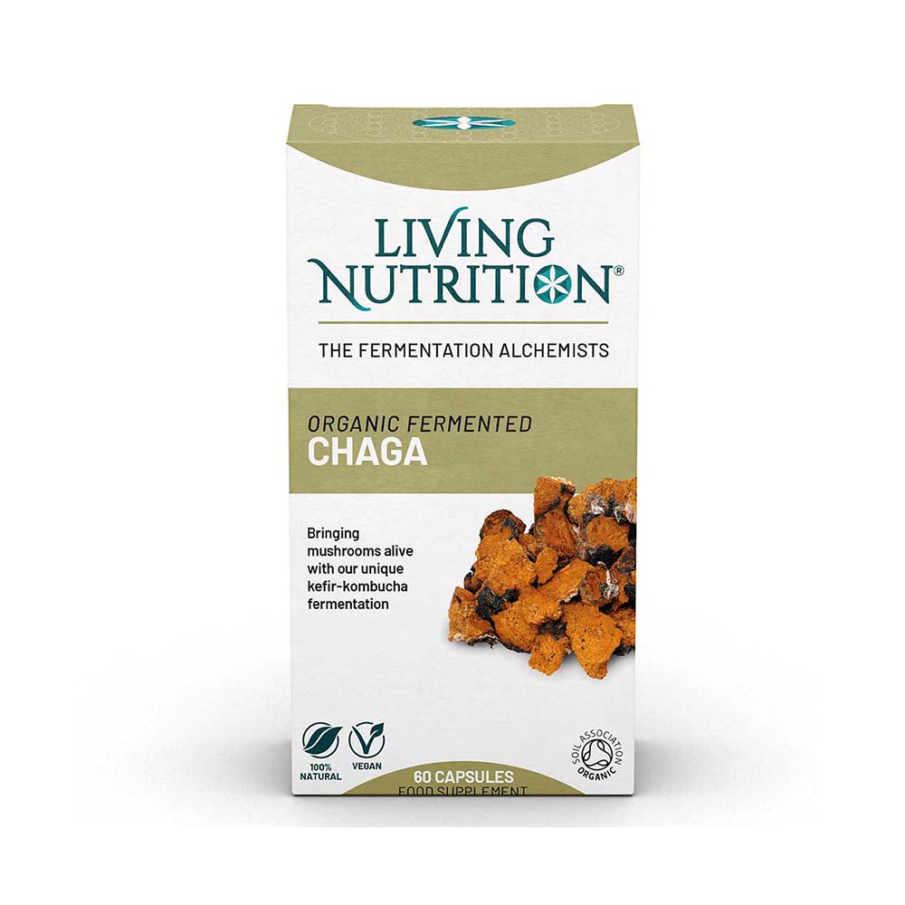 Living Nutrition Organic Fermented Chaga 60 kapslar