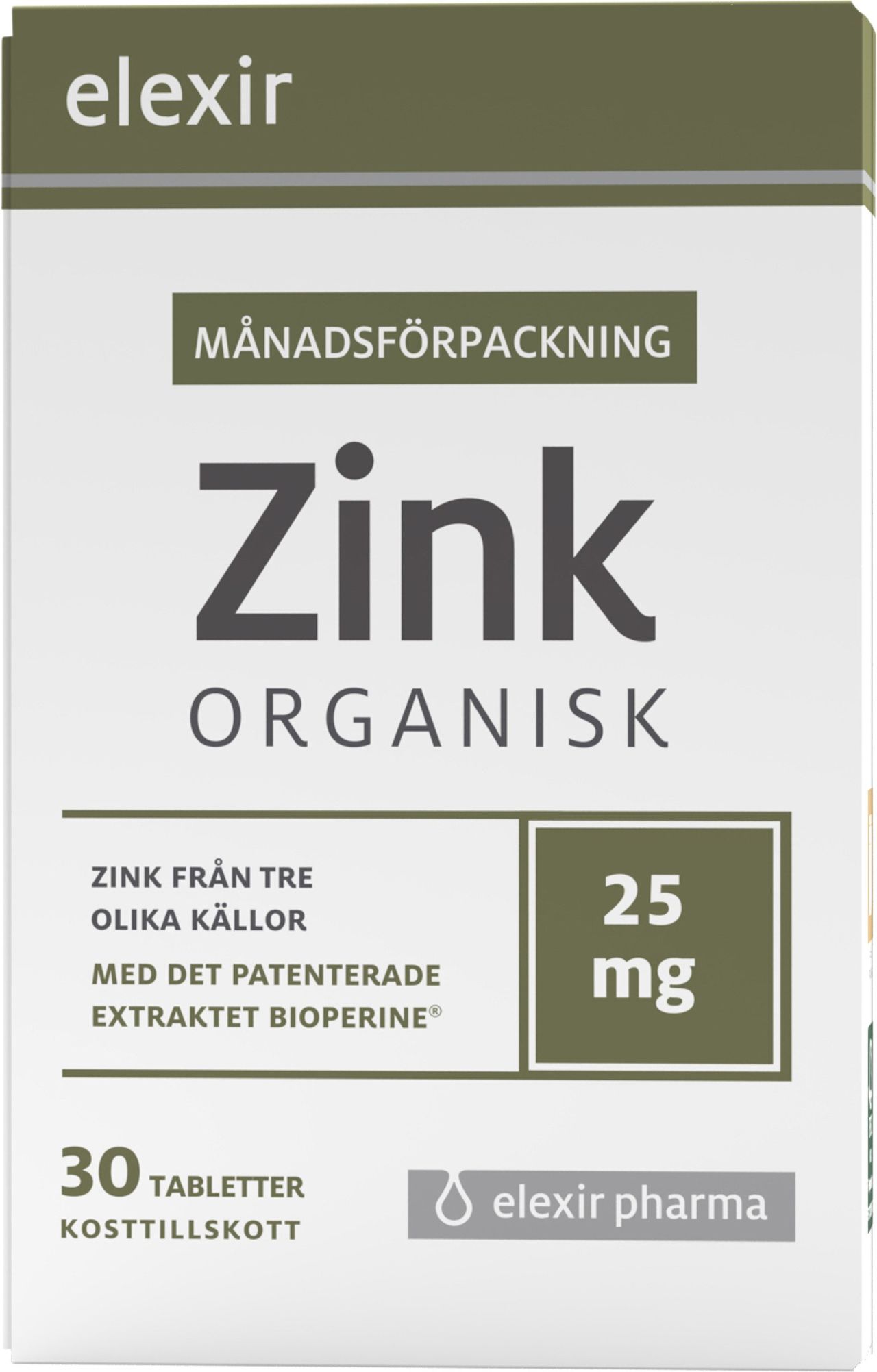 Elexir Zink Organisk 30 tabletter