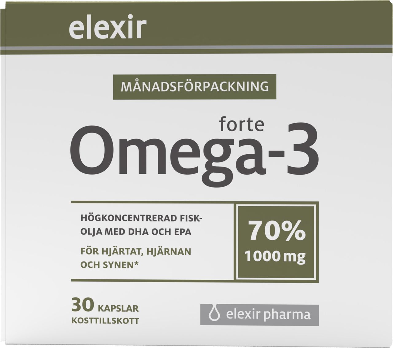 Elexir Omega-3 forte 30 kapslar
