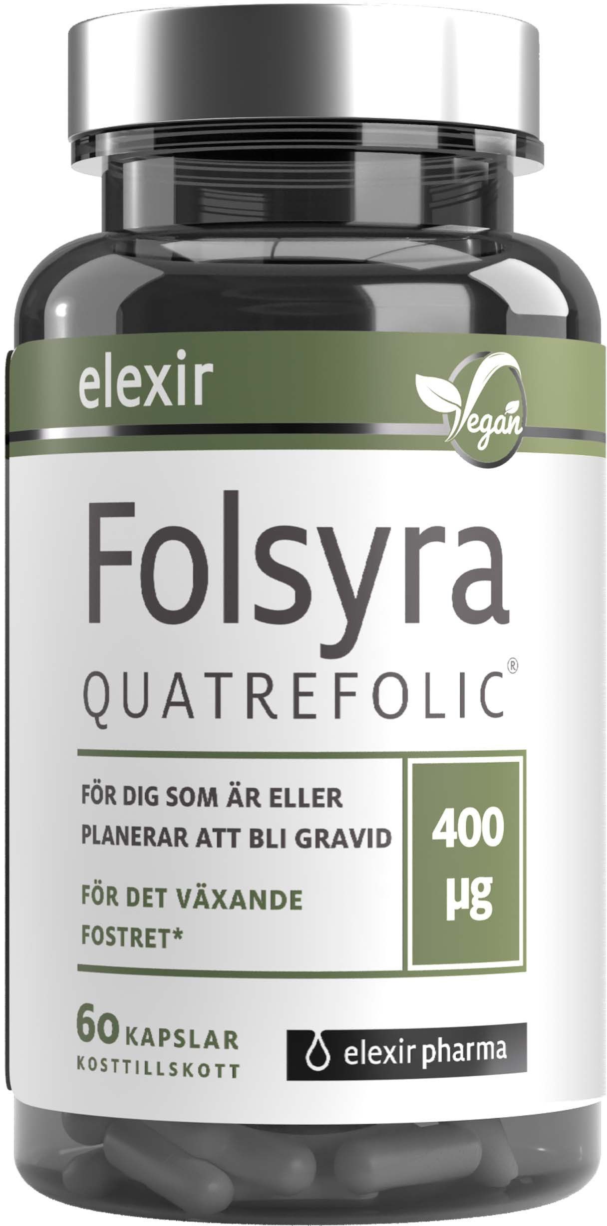 Elexir Elexir Folsyra 60 kapslar