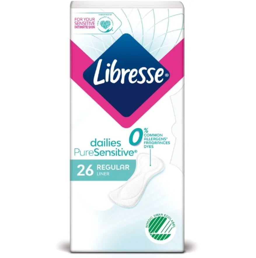 Libresse Pure Sensitive Dailies trosskydd Regular 26 st