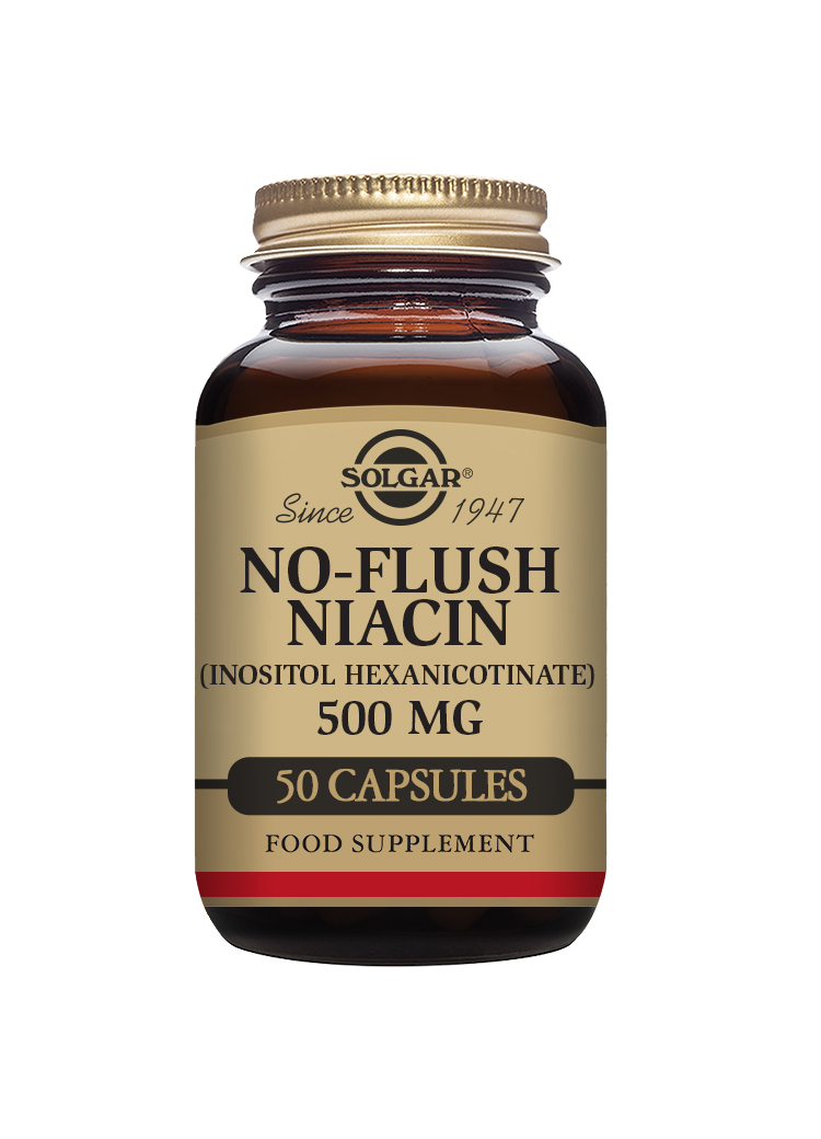 Solgar No Flush Niacin 500mg (Vitamin B3) 50k