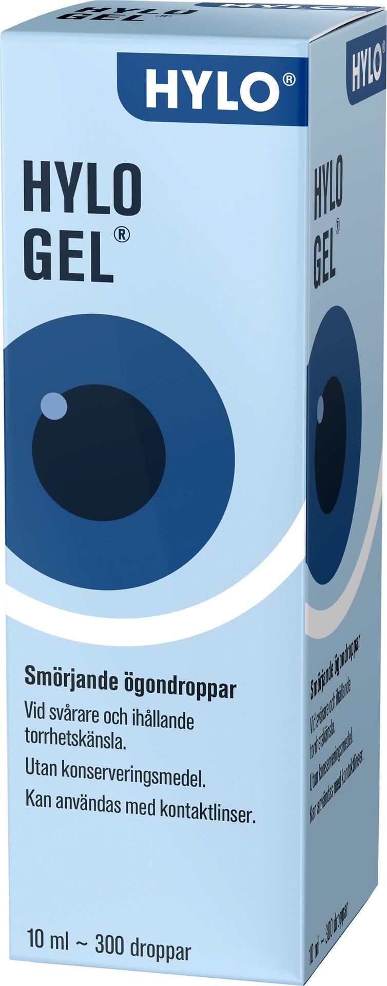 Hylo Eye Care Hylo-Gel ögondroppar 300 doser 10 ml