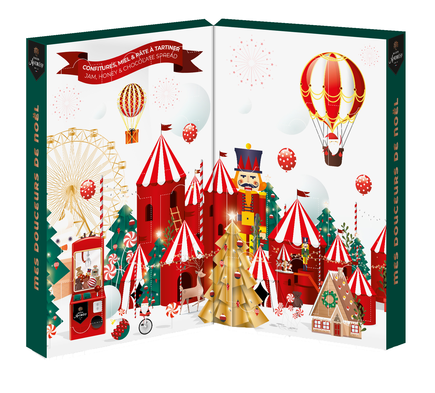 Andrésy Confitures Adventskalender med marmelad 24 luckor