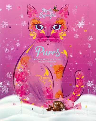 Monty Bojangles Adventskalender Purrs med chokladtryfflar 24 luckor