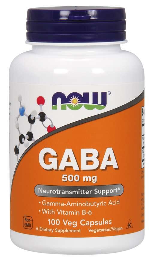 NOW GABA 500 mg 100 vegkapslar