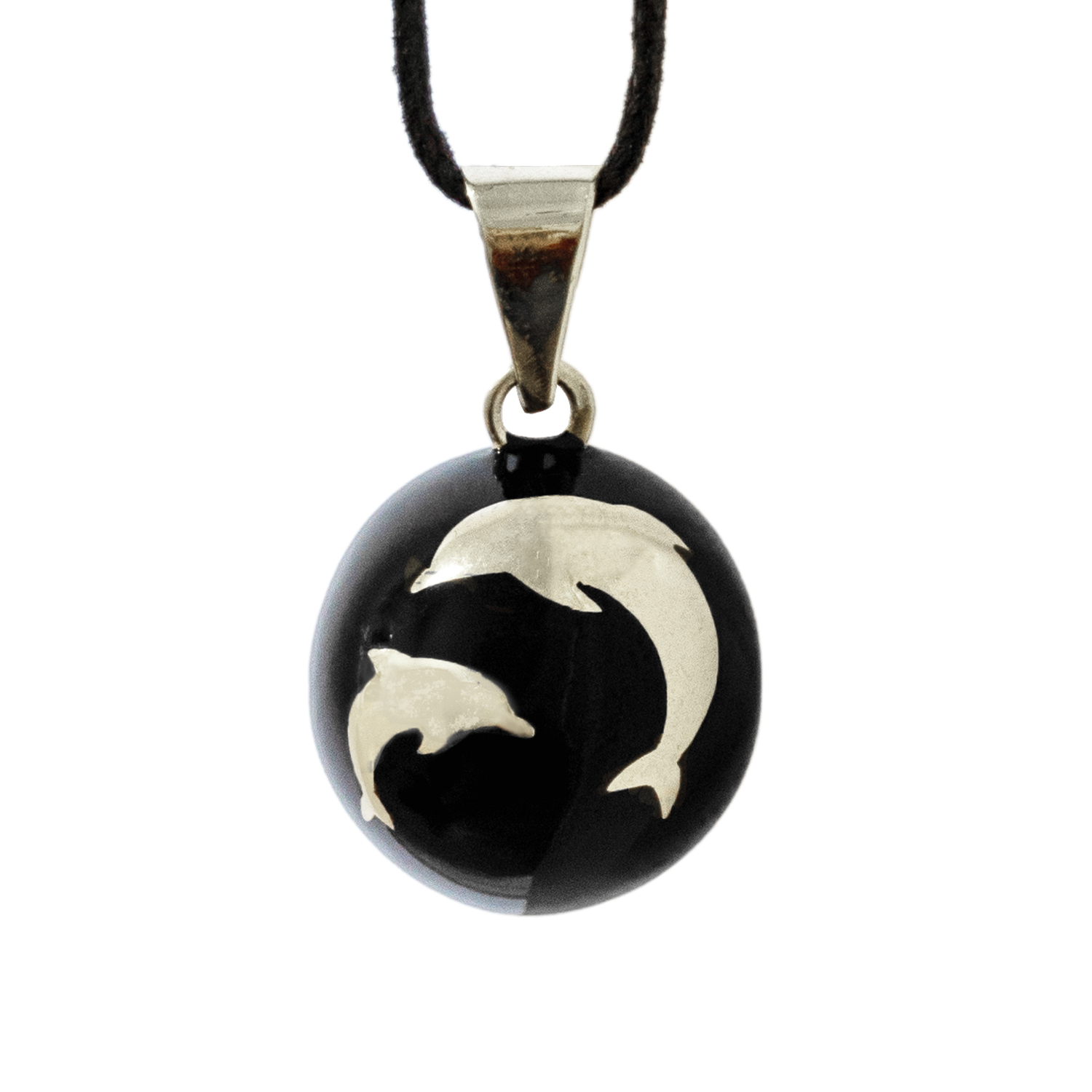 Bola Gravidsmycke Black with silver dolphins