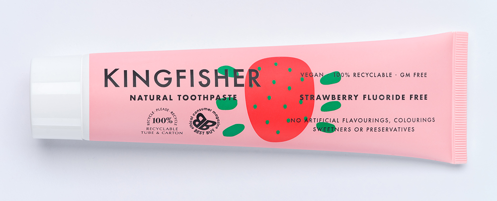 Kingfisher Tandkräm Utan Fluor Barn Jordgubb, 75 ml
