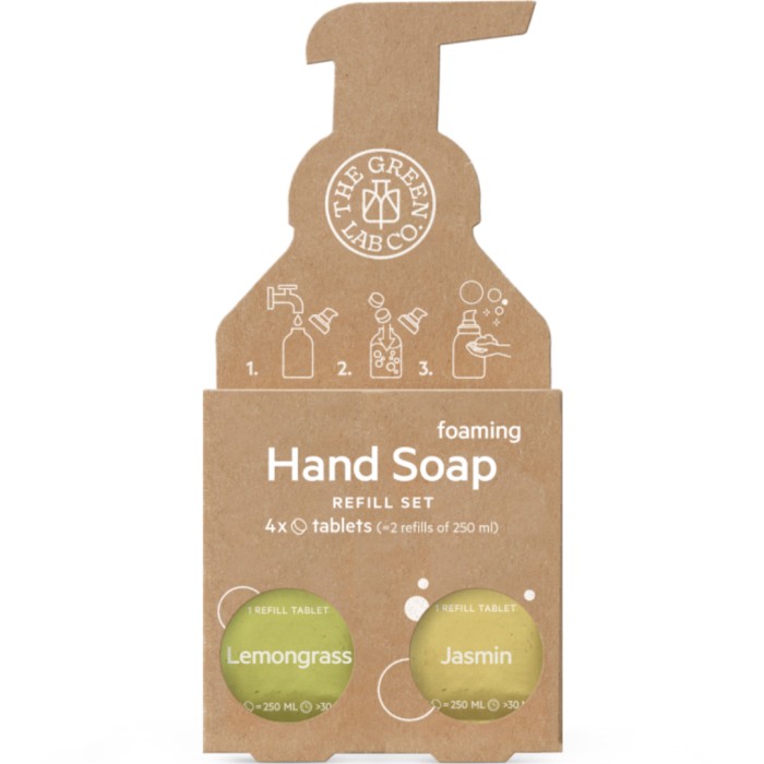 The Green Lab Company Hand Soap Refill Lemongrass & Jasmine 4 tabletter