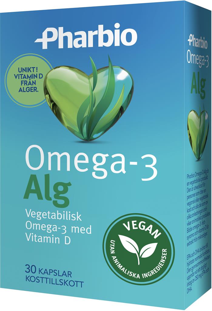Pharbio Omega-3 Alg 30 kapslar