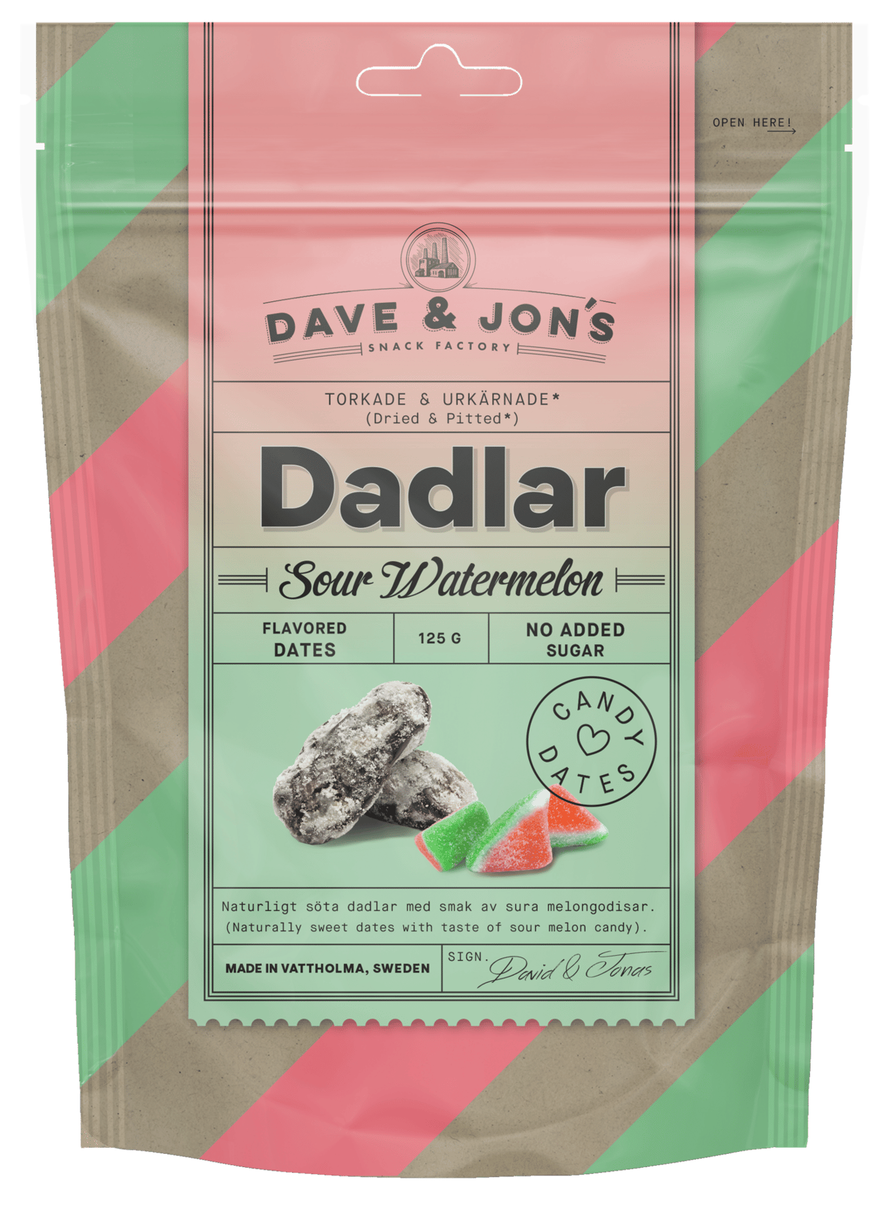 Dave & Jon's Dadlar Sour Watermelon 125 g
