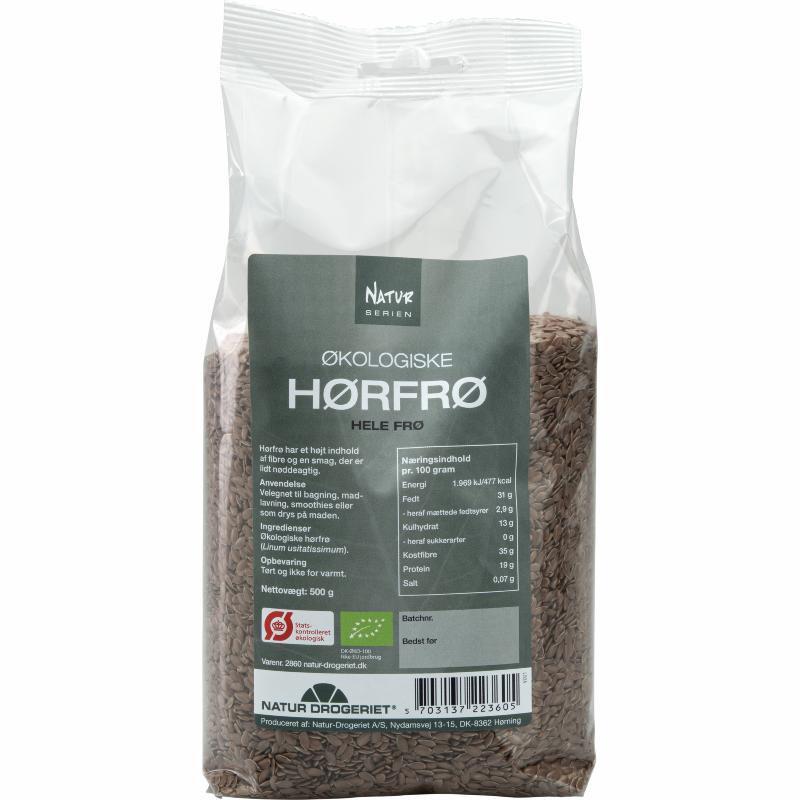 Natur Drogeriet Linfrön, hela bruna 500g Ekologiska