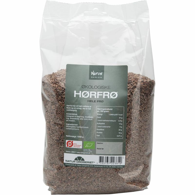 Natur Drogeriet Linfrön, hela bruna 1000g Ekologiska
