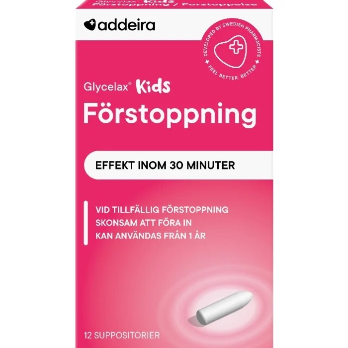 addeira Glycelax Kids Förstoppning 12 suppositorier