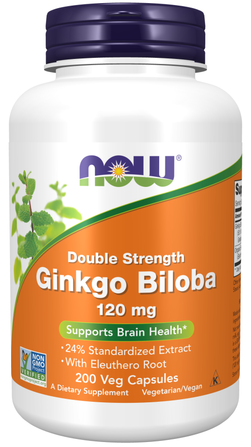 NOW Ginkgo Biloba Double Strength 120 mg 200 vcap