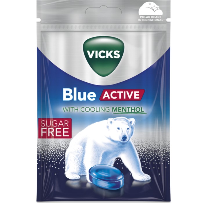 Vicks Active Cooling Menthol sockerfri 72 g