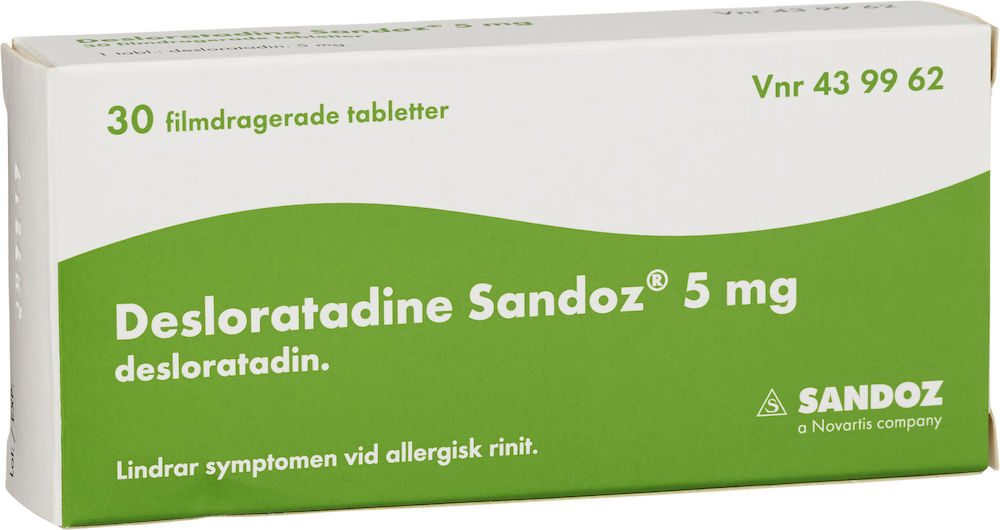 Sandoz Desloratadine Sandoz, filmdragerad tablett 5 mg 30 st