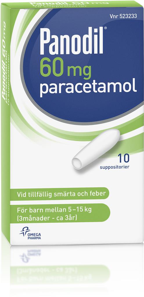 Panodil Suppositorium 60 mg 10 st