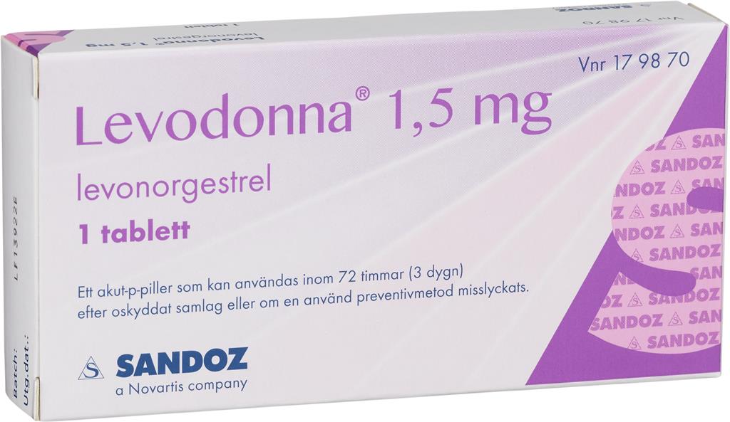 Sandoz Levodonna 1,5 mg - Akut dagen efter p-piller