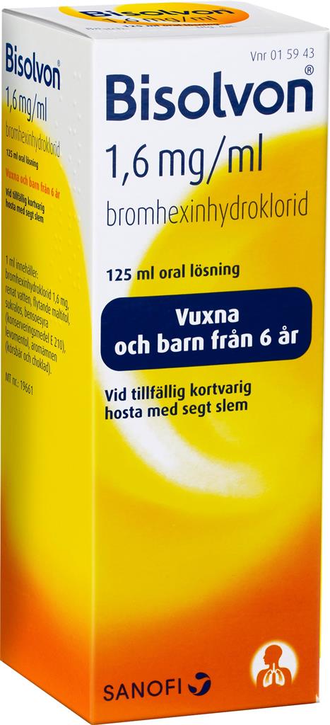Bisolvon Oral lösning 1,6 mg/ml 125 ml